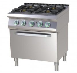 4 égőfejes RedFox gáztűzhely gázüzemű sütővel